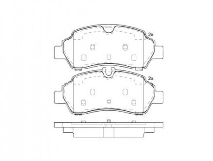 Комплект гальмівних колодок з 4 шт. дисків BREMBO P24209