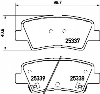Комплект гальмівних колодок з 4 шт. дисків BREMBO P30101