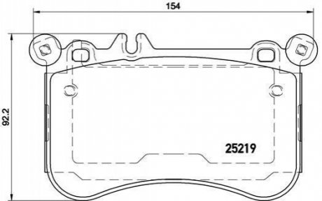 Комплект гальмівних колодок з 4 шт. дисків BREMBO P50098 (фото 1)