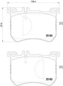 Комплект гальмівних колодок з 4 шт. дисків BREMBO P50111