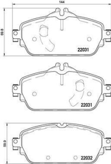 Комплект гальмівних колодок з 4 шт. дисків BREMBO P50119