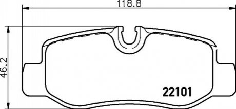Гальмівні колодки задні MERCEDES-BENZ BREMBO P50126 (фото 1)