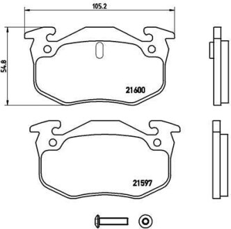 Гальмiвнi колодки дисковi BREMBO P68018