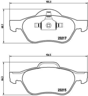 Тормозные колодки дисковые BREMBO P68 048