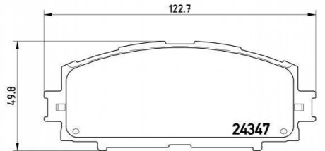 Тормозные колодки передние DAIHATSU/TOYOTA/TOYOTA (GAC) BREMBO P83086 (фото 1)