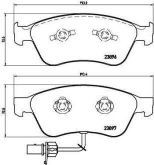 Гальмівні колодки пер. A6/A8 (02-16) BREMBO P 85 102