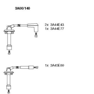 Комплект проводов высокого напряжения. BREMI 3A00140