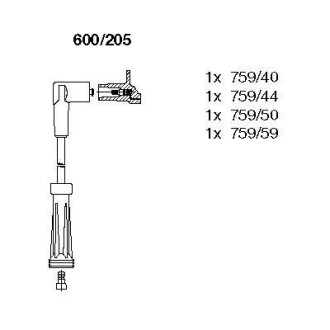 Комплект проводов высокого напряжения. BREMI 600205