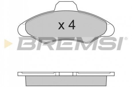 Гальмівні колодки перед. Ford Escort/Fiesta 90-02 BREMSI BP2462 (фото 1)