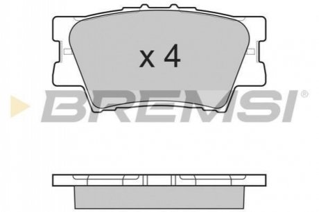 Тормозные колодки зад. Toyota RAV4 06- (akebono) BREMSI BP3252 (фото 1)
