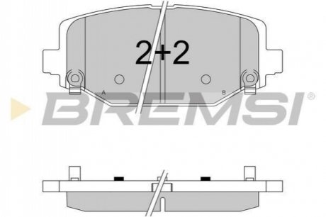 Тормозные колодки зад. Fiat Freemont 11-/Dodge Caravan 08- (130.1x55.2x17.1) BREMSI BP3544