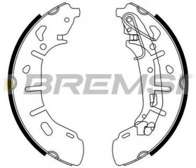 Тормозные колодки зад. Doblo 10- (барабан) BREMSI GF0148 (фото 1)