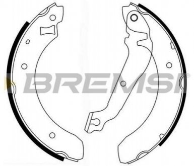 Гальмівні колодки зад. Ford Siera 82-93 (TRW) BREMSI GF0215 (фото 1)