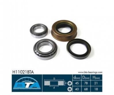 Підшипник колеса,комплект BTA H11021BTA (фото 1)