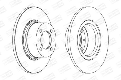 Диск гальмівний ВАЗ 2101 передн. (2 шт.) CHAMPION 561074CH