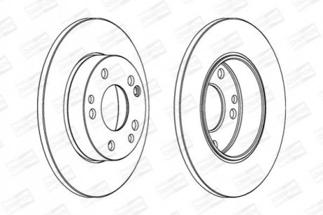 Тормозной диск передний Mercedes 170 (W170), 190 (W201) CHAMPION 561330CH
