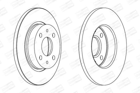 Диск гальмівний ВАЗ 2108 передн. (2 шт.) CHAMPION 561388CH