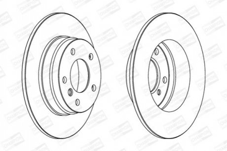 Тормозной диск задний BMW 3-Series / Hyundai Veloster CHAMPION 561552CH (фото 1)