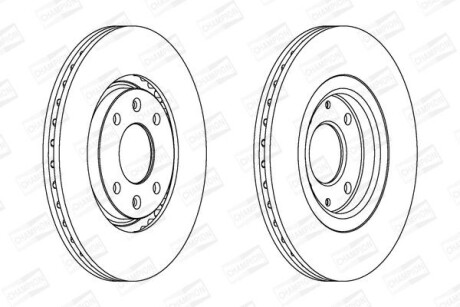 CITROEN диск гальмівний передн.Xantia,Xsara,Peugeot 306 93- CHAMPION 561705CH