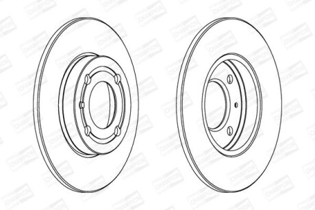 VW гальмівний диск передній Polo 94- CHAMPION 561980CH