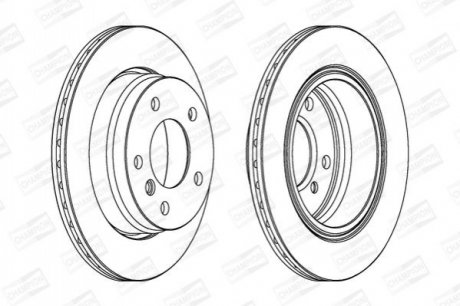 Тормозной диск задний BMW 3-Series CHAMPION 562003CH (фото 1)
