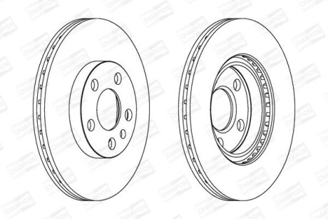 Диск гальмівний CHAMPION 562033CH