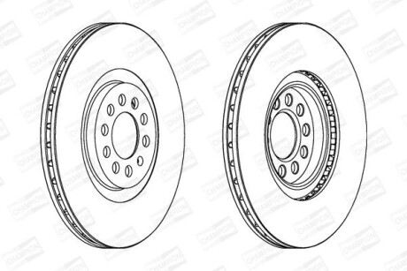 Гальмівний диск передній Audi A1, TT / VW Bora, Golf, Beetle, Polo / Skoda Octavia / Seat Ibiza, Leo CHAMPION 562132CH