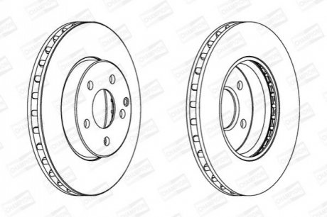 Гальмівний диск передній Mercedes E-Class (W211, S211) (2002->) CHAMPION 562212CH