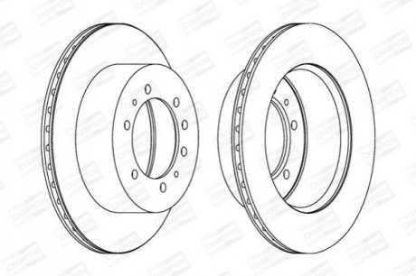 Гальмівний диск CHAMPION 562223CH1 (фото 1)
