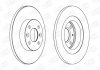 Тормозной диск передний DACIA LOGAN, SANDERO/ RENAULT LOGAN, SANDERO, TWINGO/ SMART FORTWO CHAMPION 562293CH (фото 1)