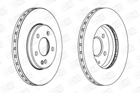 Тормозной диск передний MERCEDES-BENZ A-CLASS, B-CLASS CHAMPION 562314CH