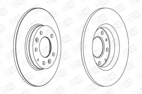 Тормозной диск задний Mazda 326, 6, 626, MX-5, Premacy CHAMPION 562416CH (фото 1)