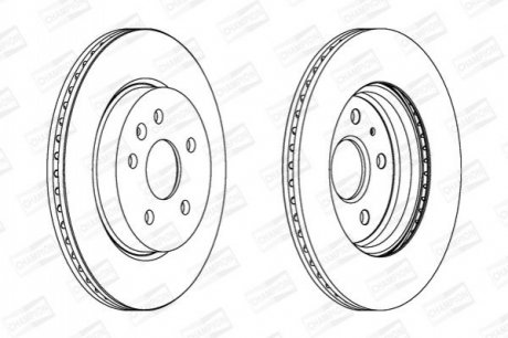 Тормозной диск задний Chevrolet Malibu / Opel Insignia A CHAMPION 562463CH (фото 1)