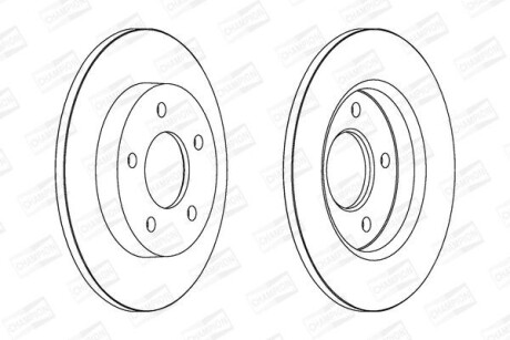 Гальмівний диск задній Mazda 3, 5 (2003->) CHAMPION 562560CH