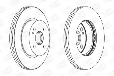 Гальмівний диск передній Mazda 2, MX-5 (2007->) CHAMPION 562564CH