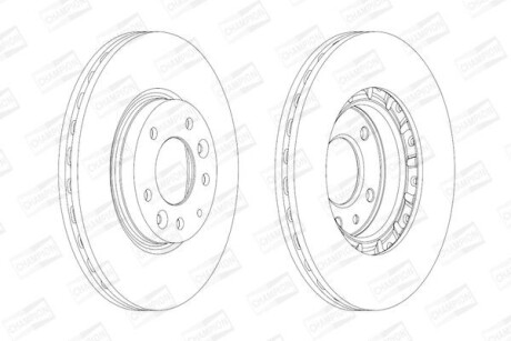 MAZDA диск гальмівний передн.Mazda 6 07- CHAMPION 562633CH