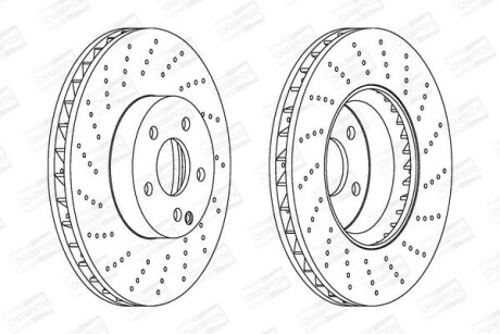 DB диск гальмівний передн.W204 04- CHAMPION 562634CH-1