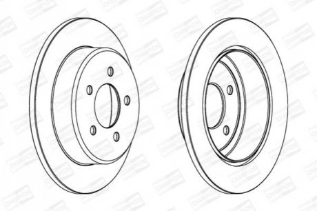 Гальмівний диск задній CHRYSLER VOYAGER, GRAND VOYAGER/ DODGE CARAVAN/ JEEP CHEROKEE/ SSANGYONG CHAMPION 562646CH