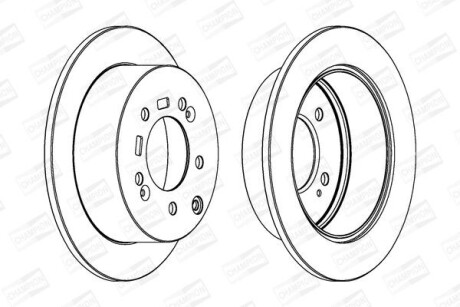 KIA гальмівний диск задн.Soul CHAMPION 562686CH