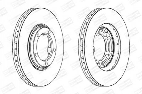 Тормозной диск передний Hyundai H-1, H100, H200, Porter CHAMPION 562800CH