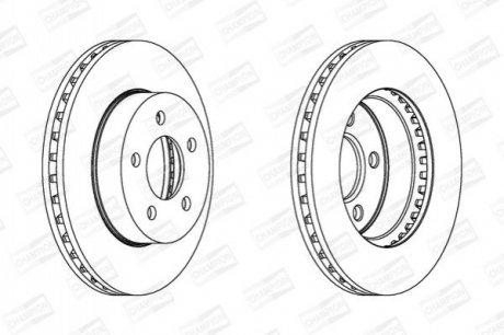 Тормозной диск передний JEEP CHEROKEE CHAMPION 562856CH