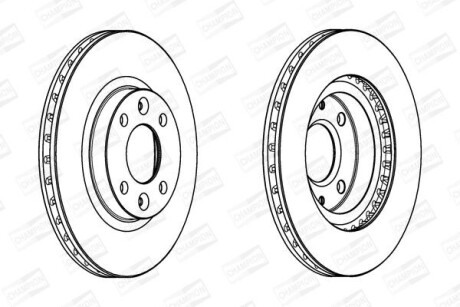 RENAULT диск гальмівний передн.Logan II 12- CHAMPION 562960CH