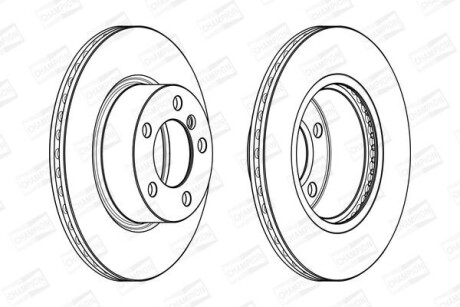 Гальмівний диск передній BMW 1-Series, 3-Series, 4-Series CHAMPION 562976CH