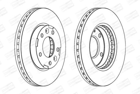 Гальмівний диск CHAMPION 563039CH
