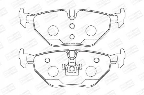 Тормозные колодки задние BMW 3-Series, Z4 / Rover 75 / MG / Saab CHAMPION 571960CH (фото 1)