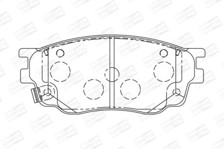 Колодки гальмівні дискові передні MAZDA 6 Hatchback (GG) 02-08, 6 Saloon (GG) 02-08 CHAMPION 572489CH