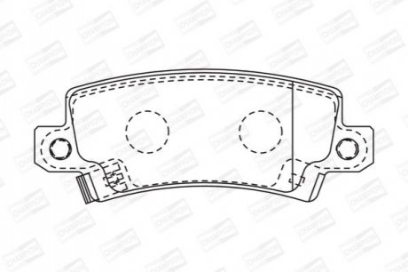 Тормозные колодки задние Toyota Corolla (2001->) CHAMPION 572492CH