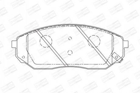 Гальмівні колодки передні KIA Sorento / Mazda 626 CHAMPION 572511CH