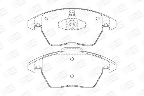 Колодки гальмівні дискові передні Citroen C4 2.0i / 2.0 HDI CHAMPION 573134CH