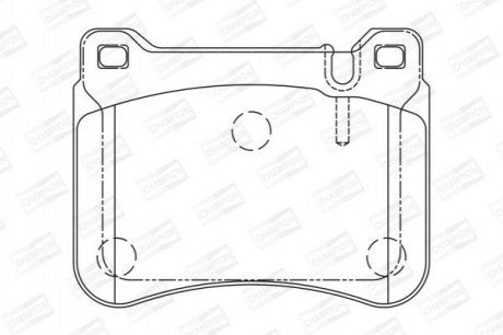 Тормозные колодки передние Mercedes C-Class (W203, S203), CLK (C209, A209), CLC (Cl203), SLK (R171) CHAMPION 573177CH (фото 1)